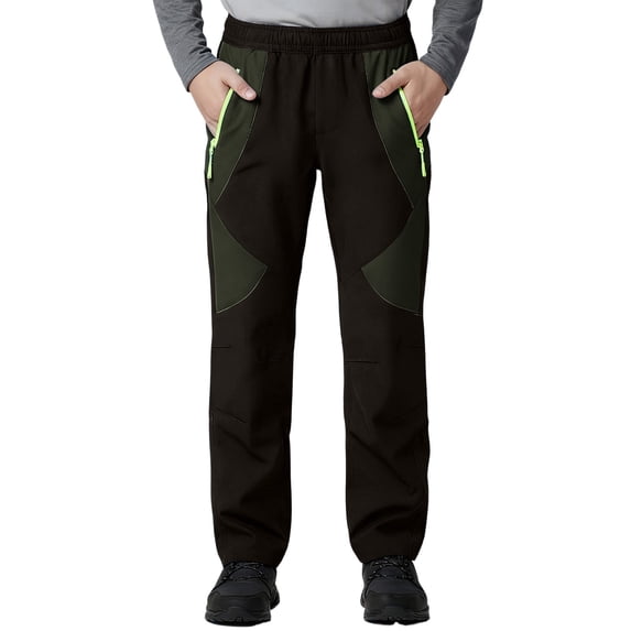 Auroural Kids Ski Pants Boys Ski Pants Size 8-10 Girls Ski Pants Boys Girls Fashion Solid Color Keep Warm Windproof Water Proof Outdoor Hiking Ski Pants