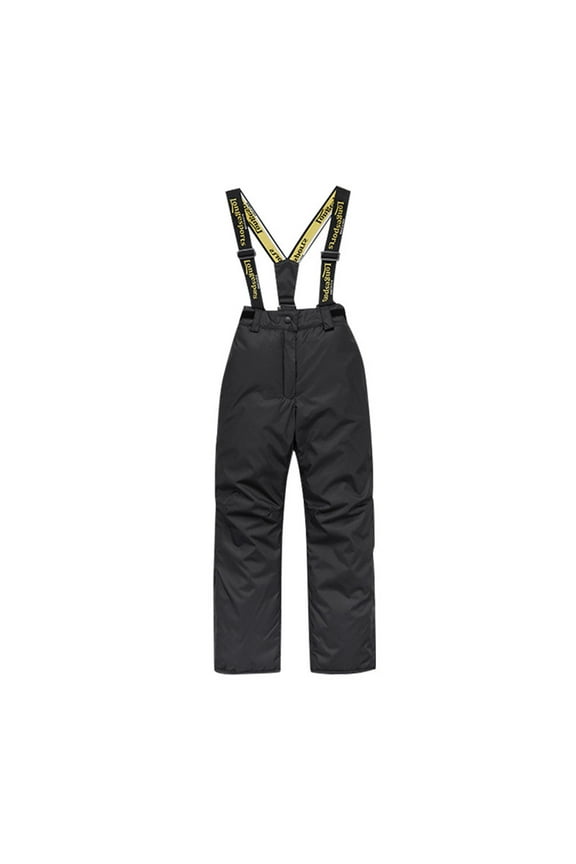 Kids Ski Pants Toddler Boys Ski Pants Toddler Children's Thick and Warm Winter Solid Color Boys and Girls' Pants Equipment Strap Pants Single/Double Board Skiing Clothes Sports Pants