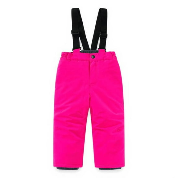 Auroural Kids Ski Pants Toddler Boys Ski Pants Toddler Girls Ski Pants Children's Solid Color Thick Waterproof Snow-Proof Outdoor Sports Daily Winter and Warm Ski Pants