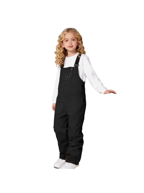 Kids Ski Pants Toddler Boys Ski Pants Toddler Girls Ski Pants Kid's Girls and Boys Snow Ski Overalls Windproof Insulated Romper Snowpants