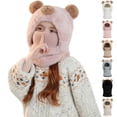 thumbnail image 1 of Auroural Kids Windproof Hat Kids Knit Mask Balaclava Winter Face Mask for Kids Cute Winter Outdoor Face Mask And Neck Warmer For Boys And Girls Aged 4-10. Beige, 1 of 7