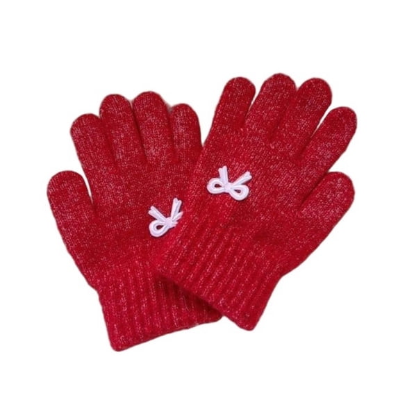 Solid Vcolor Auroural Kids Winter Knit Gloves Children's Solid Color Yarn Gloves ...