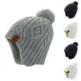 thumbnail image 1 of Auroural Kids Winter Warm Beanie winter hats Knit winter hats Winter NEW Boy Knit Hat Easy Matching Hat Black, 1 of 3