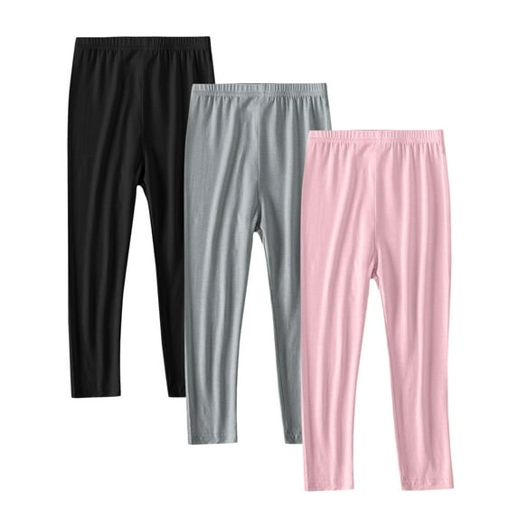 Auroural Leggings for Toddler Girls 4T Girl 3PC Pants Thin Children's Leggings For Girl Baby Pants Childrens Long Pants Pink 4 Years