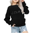 thumbnail image 1 of Auroural Little Girls Sweatshirts Sweatshirt for Girls Size 8 Toddler Kids Boys Fashion Cute Solid Color Long Sleeve Crewneck Sweatshirt Pullover Hoodies 7 Years C Black, 1 of 7