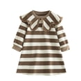 thumbnail image 1 of Auroural Long Sleeve Dresses for Girls Children's Printed Round Neck Long Sleeved Fleece Top Mid Size Children's Casual And Comfortable Hoodie 6-7Years, 1 of 5