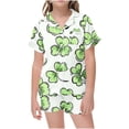 thumbnail image 1 of Auroural Pajamas for Toddler Girls 3T Girls Button Front Pajama Top & Shorts Set, 2-Piece, Sizes 2-14 & Plus, 1 of 5