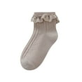 thumbnail image 1 of Auroural Ruffle Ankle Socks Girls Children's Mid Tube Socks Korean Version Men's and Women's Sports Long Socks, 1 of 2