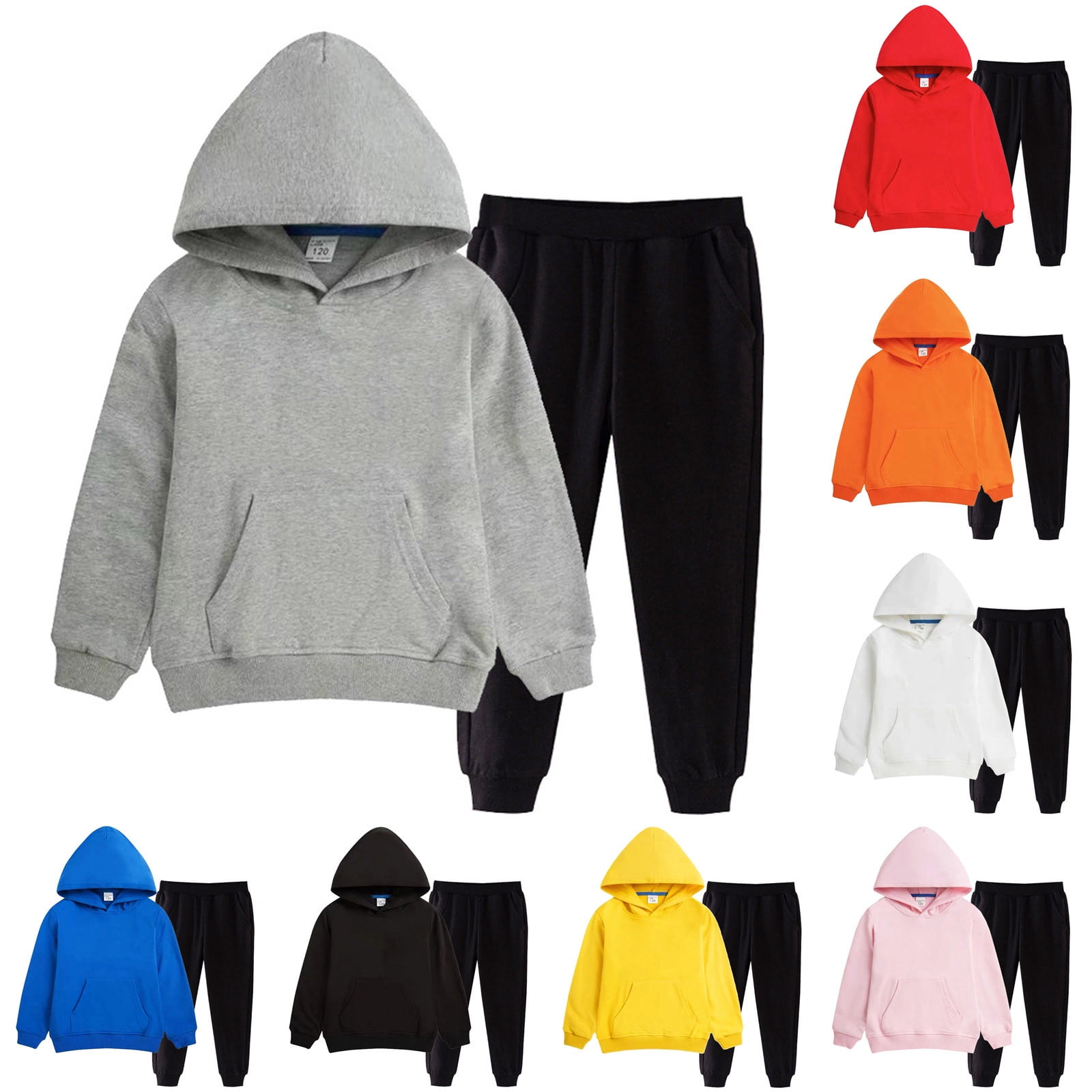 Auroural Sweatsuits for Kids Girls 14-16 Children's Solid Color Casual ...