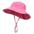 thumbnail image 1 of Auroural Toddler Sun Hat Upf 50+ Sun Bucket Hats for Girls Wide Brim Beach Hat Kids Bucket Hat Age 0-6 Years ToddlerSummer Sun Protection Fashion Solid Color Sun-Hat Cute Sunscreen Hat Cap, 1 of 9