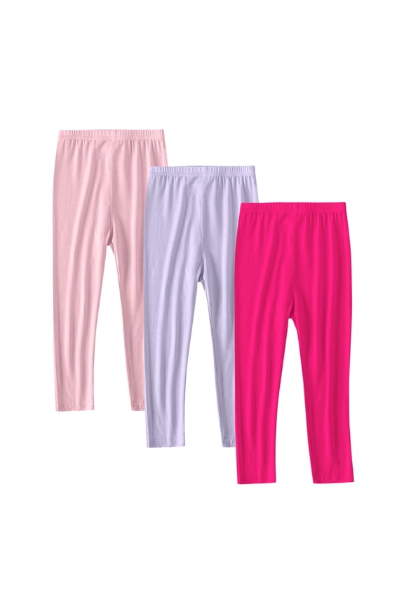 Toddler Girl Leggings 24 Months Girl 3PC Pants Thin Children's Leggings For Girl Baby Pants Childrens Long Pants Hot Pink 2 Years