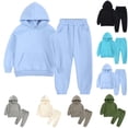 thumbnail image 1 of Auroural Boys Clothes Sets Size 7 Toddler Kids Boys Fashion Cute Solid Color Soft Long Sleeve Top Boys Hoodie Sweatpants Suit, 1 of 6