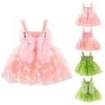 thumbnail image 1 of Auroural Toddler Tulle Dress for Girls Layered Tutu Ruffle Dresses Summer Birthday Party Wedding Sundress Toddler Kids Kids Girls Cute Summer Mesh Solid Color Print Suspenders Dress Skirt, 1 of 8