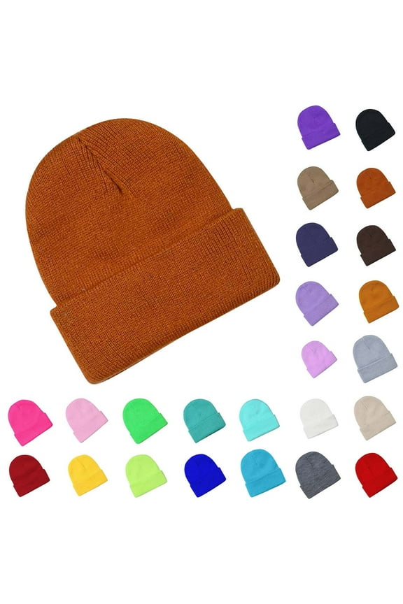 Winter Hats for Girls Winter Hats for Boys Fashionable And Cute Boys And Girls Knitted Solid Color Hat Purple