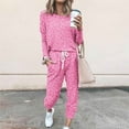 thumbnail image 1 of Auroural Women Suits in Clearance Women Loose Two-piece Sets Solid Long Sleeve Tops Casual Pants Sweatsuit, 1 of 5