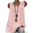 thumbnail image 1 of Auroural Womens Tops SleevelessWomen's Summer Solid Color Casual Tank Tops Loose Fit Pleated Round Neck Sleeveless Shirts Tops, 1 of 9