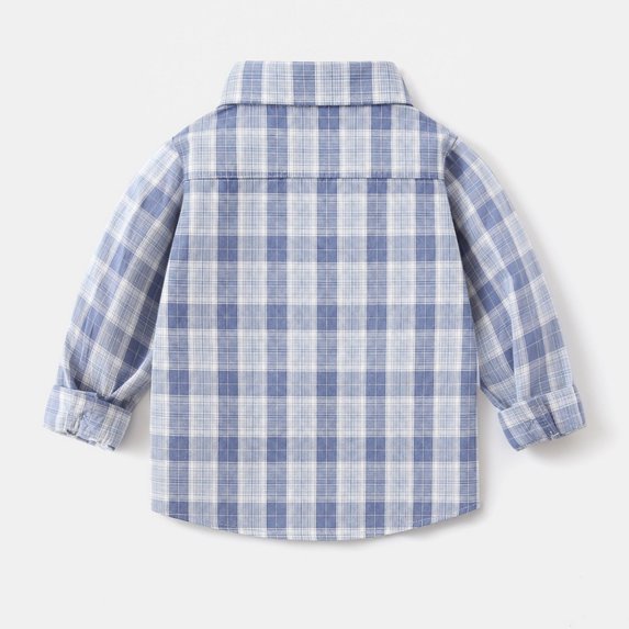 Auroural boys Shirts Button Up Fashion Boys' Plaid Button Down Shirt