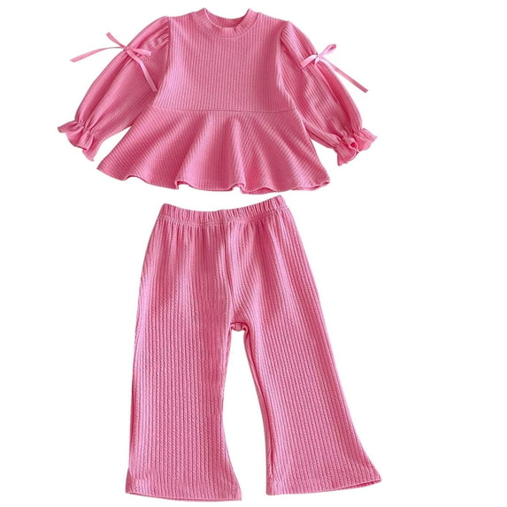 Auroural Everyday Kids Outfits Sets 2-Piece Sets Girl Clothes Size 18 Months Children's Set Embroidered Letter Comfortable Hoodie Children's Wear Two Piece Set Fashions