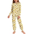 thumbnail image 1 of Auroural girls clothes size 7-8 outfits Boys' And Girls' Printing With Pocket Long Sleeve Top And Pants Set For 5-14 Years, 1 of 9