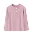 thumbnail image 1 of Auroural Girls Tops Size 6-7 Years Children's Solid-color Base Layer Versatile And Casual Base Layer Top Pink, 1 of 4