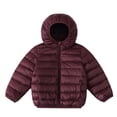 thumbnail image 1 of Auroural girls winter jacket Children's Solid Color Hooded Zipper Thin Down Jacket Mid Size Children's Casual Jacket, 1 of 6