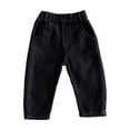 thumbnail image 1 of Auroural Toddler Girls Clothes under $10 Girls Pants 2T Children's Solid Color Casual Full Length Pants Boy's Jeans and Pants for Kids Toddler Boy's Jeans Black, 1 of 6