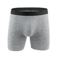 thumbnail image 1 of Auroural mens underwear mens underwear boxer briefs Men's Underwear Large Size Fatty Men's Underpants Extra Long Sport Solid Color GrayL, 1 of 5