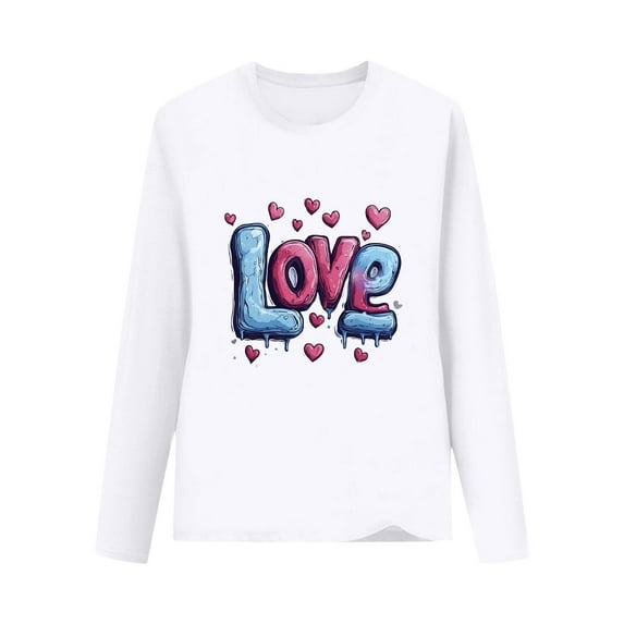 Auroural Shirts for Girls Long Sleeve CUHK Printed Round Neck Top For Spring And Summer Casual Pullover Boys And Girls Long Sleeved Base Shirt White