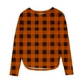 thumbnail image 1 of Auroural Shirts for Girls Long Sleeve Long Sleeve Printing Shirts Kids Hem Side Slit Soft Tunic T-Shirts 3-12 Years Orange, 1 of 6