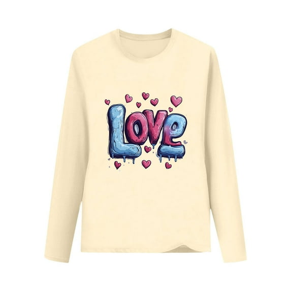 Auroural Shirts for Girls Size 8 Long Sleeve CUHK Printed Round Neck Top For Spring And Summer Casual Pullover Boys And Girls Long Sleeved Base Shirt Beige