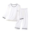 thumbnail image 1 of Auroural toddler girl clothes 3t sets Children's Round Neck Long Sleeved Shirt Elastic Waistband Pants Home Clothes Two-piece Set, 1 of 5