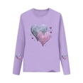 thumbnail image 1 of Auroural Toddler Girl Shirts 3T And 4T CUHK Printed Round Neck Top For Spring And Summer Casual Pullover Boys And Girls Long Sleeved Base Shirt Purple, 1 of 6