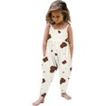 thumbnail image 1 of Auroural Toddler Girls Jumpsuit 5T Toddler Girls Kids Cow Printing Jumpsuit Strap Romper Outfits Clothes with Pockets, 1 of 8