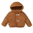 thumbnail image 1 of Auroural winter jackets for boys girls Fall And Winter Children's Solid Color Long-sleeved Hooded Thickened Warm Quilted Jacket Cute Casual Bread Quilted Jacket For Boys And Girls,5-14Years, 1 of 5