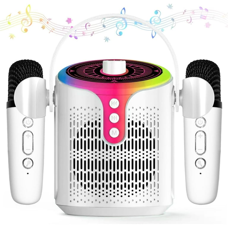 Aursear Karaoke Machine with 2 Microphone, Portable Bluetooth Karaoke  Speaker, Mini Karaoke Machine for Adults Kids 