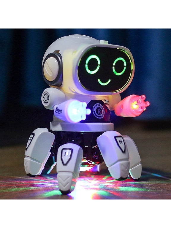 Robot Toys for Kids, Electronic Walking Dancing Robot Toys with Flashing Lights and Music for Age 3-12 Year Old Boys Girls Gift