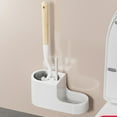 thumbnail image 1 of Aursykel 2 in 1 Toilet Bowl Brush Set with Stiff and Slit Brushes for Deep Cleaning Hygienic Design for Toilet Sink and Bathtub with Ventilation Slots Base and No Hair Tangling, 1 of 6