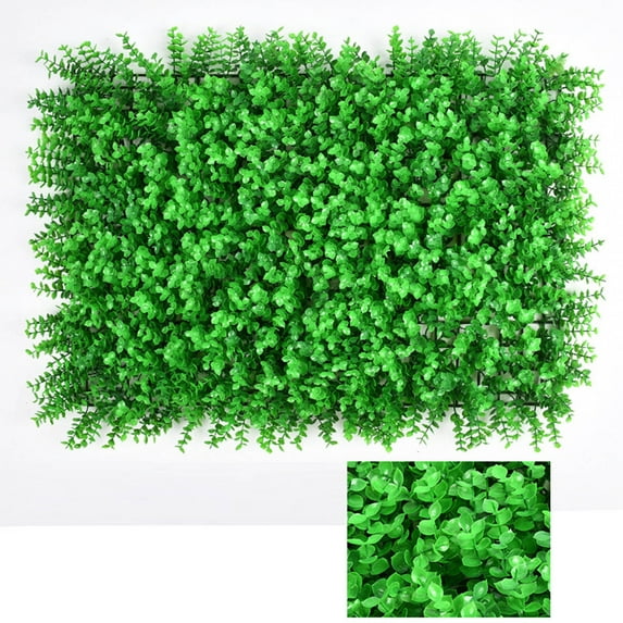 Aursykel Artificial Green Plant Wall Decoration for Living Room and Event Decoration Fake Boxwood Hedges with Mesh Backing Washable Lightweight High Density 1.3x1.97ft Easy to Maintain