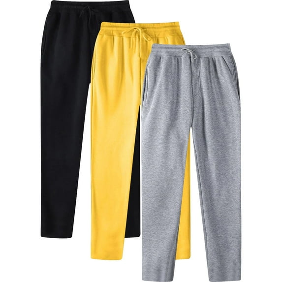 Klisyaur Big and Tall Pant Mens Athletic Sweat Pants with Pockets Drawstring Elastic Waist Straight Leg Sweatpants