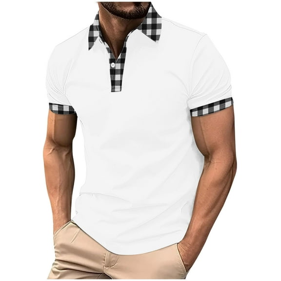 Aursykel Big and Tall Shirt Mens Casual Collared Pullover Shirts Comfortable Button Tops Short Sleeve Top for Men