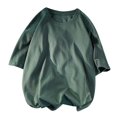 thumbnail image 1 of Aursykel Big and Tall Shirt for Men M-5XL Cotton Tee Baggy Casual Loose T Shirts Comfy Breathable Short Sleeve Top, 1 of 6