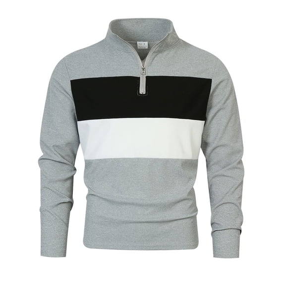 Klisyaur Big and Tall Shirts for Men Casual Fashion Striped Collared Shirt Comfortable Pullover Tops Long Sleeve Top