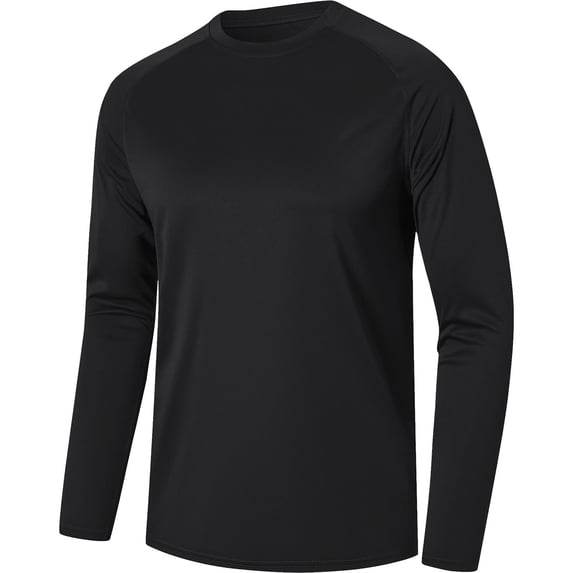 Aursykel Big and Tall Tops Long Sleeve Shirts for Men Quick Dry T Shirt Running Workout Athletic Gym Tee Top