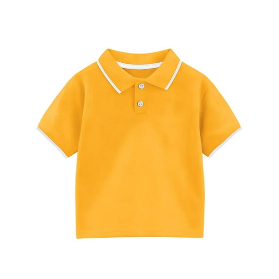 Aursykel Boys Cotton Shirts Summer Short Sleeve Dress Shirt Top for Kid Casual Stylish Plain Button down Clothes
