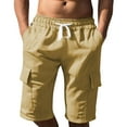 thumbnail image 1 of Aursykel Casual Cargo Shorts for Mens Lightweight Comfy Short Pant with Elastic Drawstring Waist Summer Loose Pants, 1 of 6