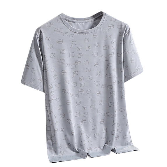 Aursykel L-4XL Mens Big and Tall T Shirt Lightweight Breathable Casual Crew Neck Short Sleeve Tee Top for Men
