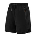 thumbnail image 1 of Aursykel M-5XL Mens Shorts with Zipper Pockets Big and Tall Summer Running Hiking Workout Comfy Short Pants, 1 of 4