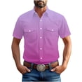 thumbnail image 1 of Aursykel Men's Big and Tall Shirts Summer Tee for Men Casual Stylish Button down Shirt with Two Pockets Comfort Tees, 1 of 7