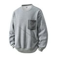 thumbnail image 1 of Aursykel Men's Casual Crewneck Sweatshirts Workout Sweatshirt with Pockets Loose Fashion Long Sleeve Pullover Top, 1 of 3