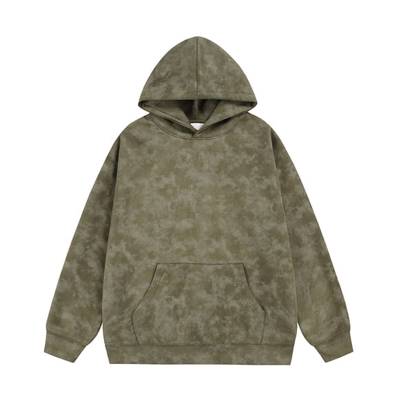 Aursykel Men's Casual Hooded Sweatshirt Long Sleeve Top for Men Comfort Loose Hoodies Pullover Tops with Pockets